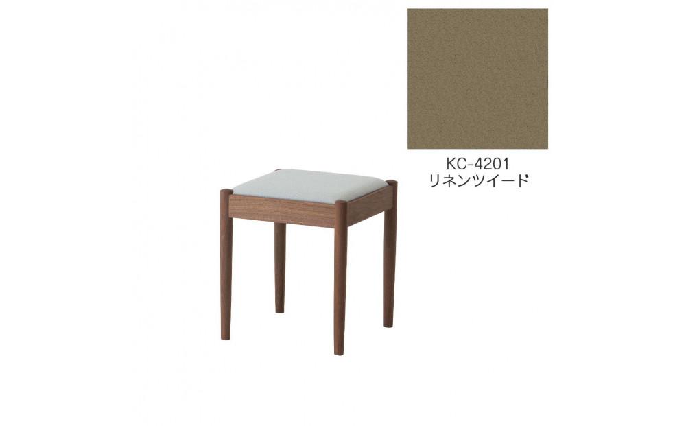 旭川家具　コサイン　フォルクスツール ウォルナット　KCリネンツイード_03600