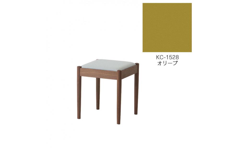 旭川家具　コサイン　フォルクスツール ウォルナット　KCオリーブ_03603