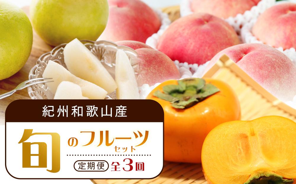 【7・8・10月 全3回】紀州和歌山産旬のフルーツセット（桃・梨・ひらたねなし柿）定期便 【魚鶴商店】【UT68】