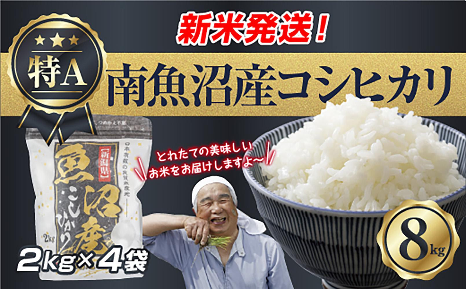 【令和8年産　新米予約】新潟県&nbsp;南魚沼産&nbsp;コシヒカリ&nbsp;お米&nbsp;2kg×4袋&nbsp;計&nbsp;8kg&nbsp;精米済み（お米の美味しい炊き方ガイド付き）&nbsp;お米&nbsp;こめ&nbsp;白米&nbsp;こしひかり&nbsp;食品&nbsp;人気&nbsp;おすすめ&nbsp;魚沼&nbsp;南魚沼&nbsp;南魚沼市&nbsp;新潟県産&nbsp;新潟県&nbsp;精米&nbsp;産直&nbsp;産地直送【2026年10月中旬より1ヶ月以内に順次発送予定】