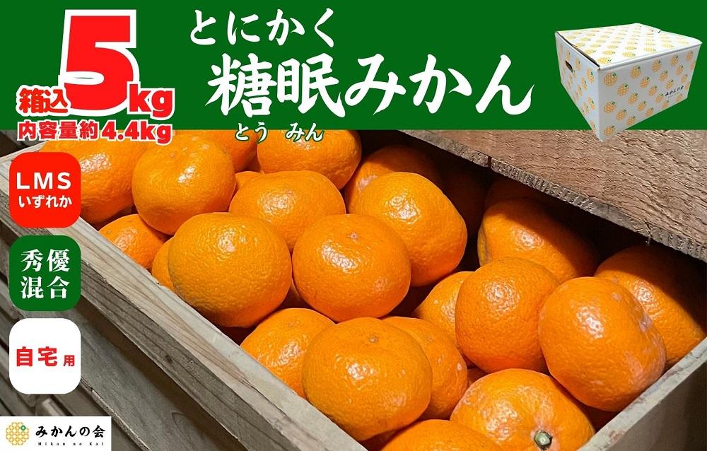 熟成 みかん 箱込5kg ( 内容量 4.4kg ) SMLサイズのいずれか 秀品 優品 混合 和歌山県産 産地直送 贈答用 【みかんの会】