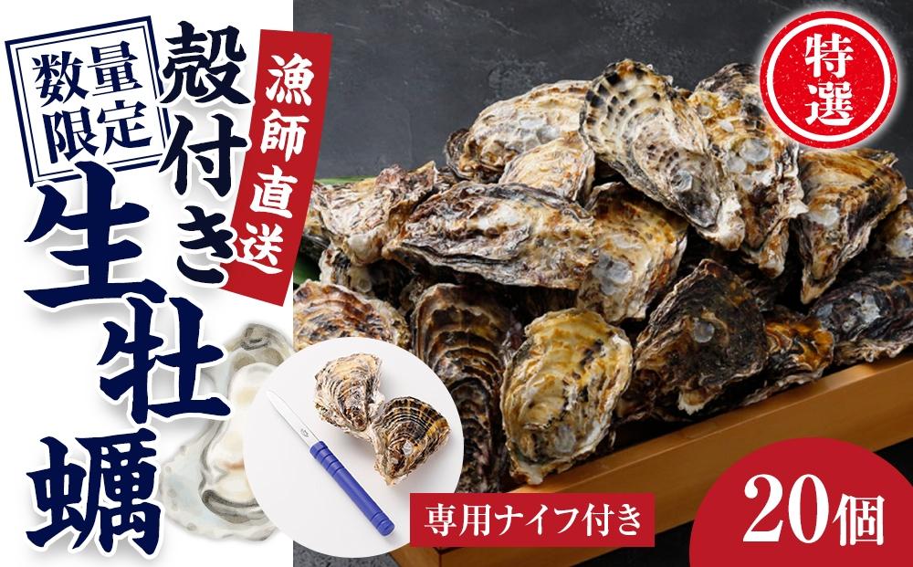 ★先行予約★【4月発送】特選！殻付き生牡蠣 20個【漁師直送！】