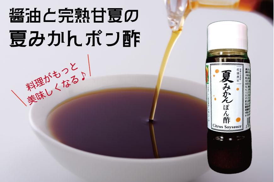 湯浅の醤油の深いコクと完熟甘夏の自然な酸味「夏みかんポン酢」【20本】