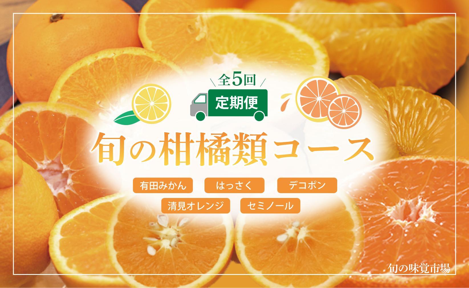 【全5回定期便】旬の柑橘類コース【旬の味覚市場】