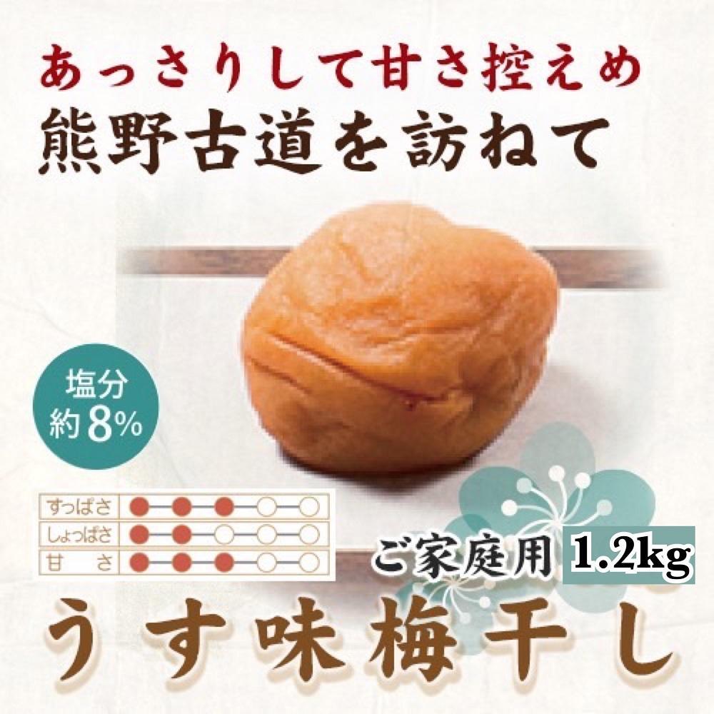 【ご家庭用】紀州南高梅 うす味梅 1.2kg 【US17】【準備でき次第、順次発送】