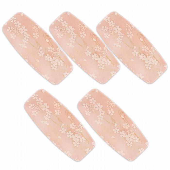 友禅和紙おしぼりトレー&nbsp;5枚セット&nbsp;桜&nbsp;流水紋&nbsp;タツクラフト&nbsp;【Tk25】