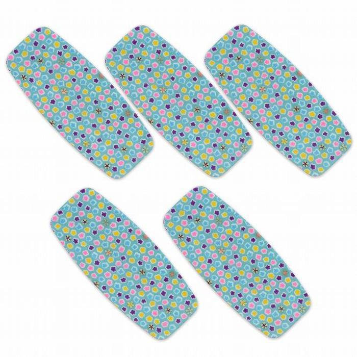 友禅和紙おしぼりトレー&nbsp;5枚セット&nbsp;桜&nbsp;金平糖&nbsp;水色&nbsp;タツクラフト&nbsp;【Tk31】