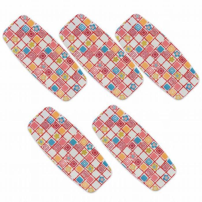 友禅和紙おしぼりトレー&nbsp;5枚セット&nbsp;梅桜&nbsp;格子&nbsp;タツクラフト&nbsp;【Tk33】