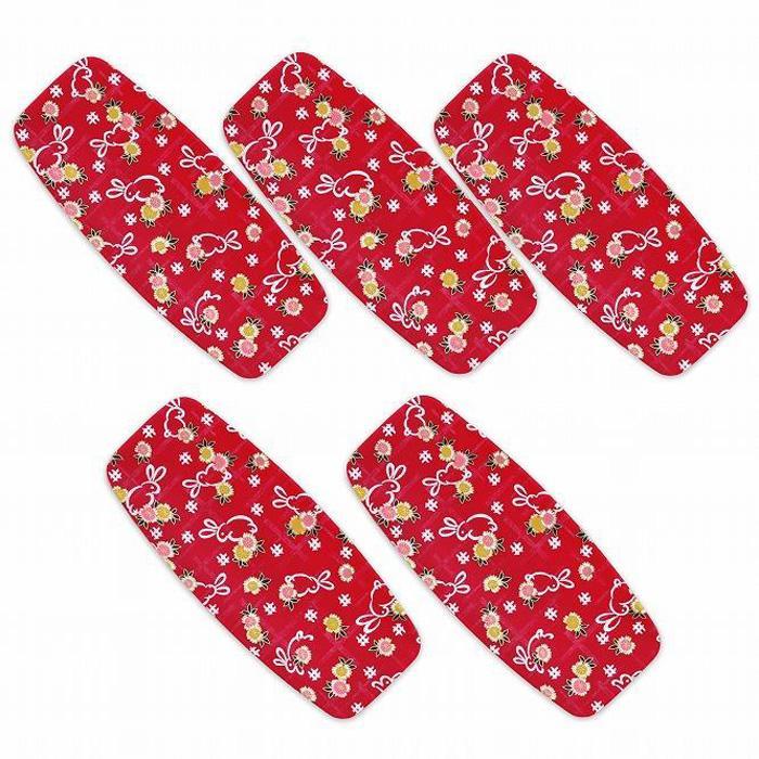 友禅和紙おしぼりトレー&nbsp;5枚セット&nbsp;小花&nbsp;舞うさぎ&nbsp;タツクラフト&nbsp;【Tk36】