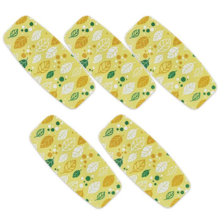 友禅和紙おしぼりトレー&nbsp;5枚セット&nbsp;オータムリーフ&nbsp;イエロー&nbsp;タツクラフト&nbsp;【Tk40】