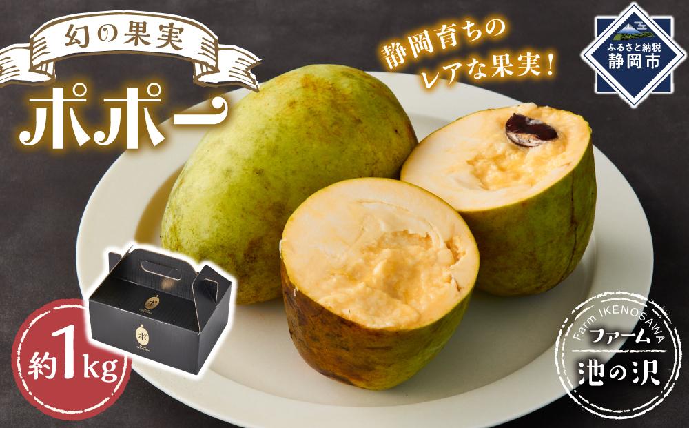 【2025年9月中旬頃より発送】ポポー 約1kg【受取日事前打合せ可能な方限定】【配送不可：離島】幻の果実 レア フルーツ ポポー 健康 美容 美肌 ファーム池の沢 静岡市