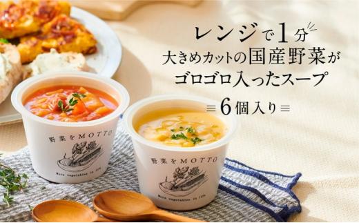 レンジで1分 野菜をMOTTO スープ 6個 セット レトルト インスタント 国産 ダイエット ベジMOTTOスープ  具だくさん 時短 手軽