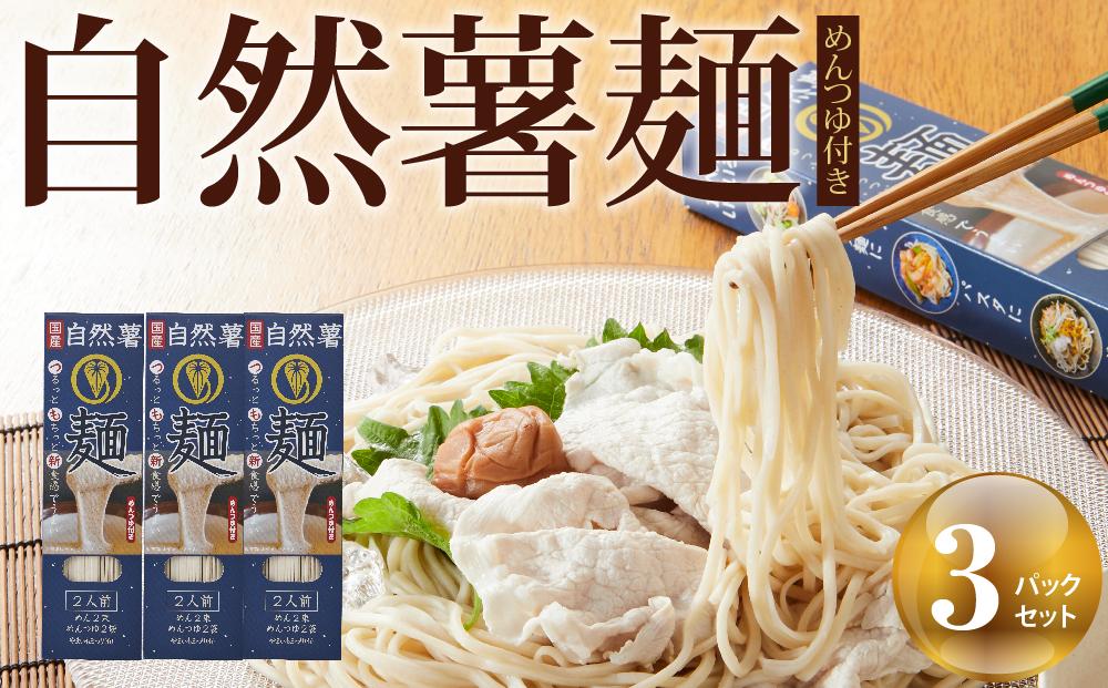 自然薯麺 めんつゆ付き３パックセット