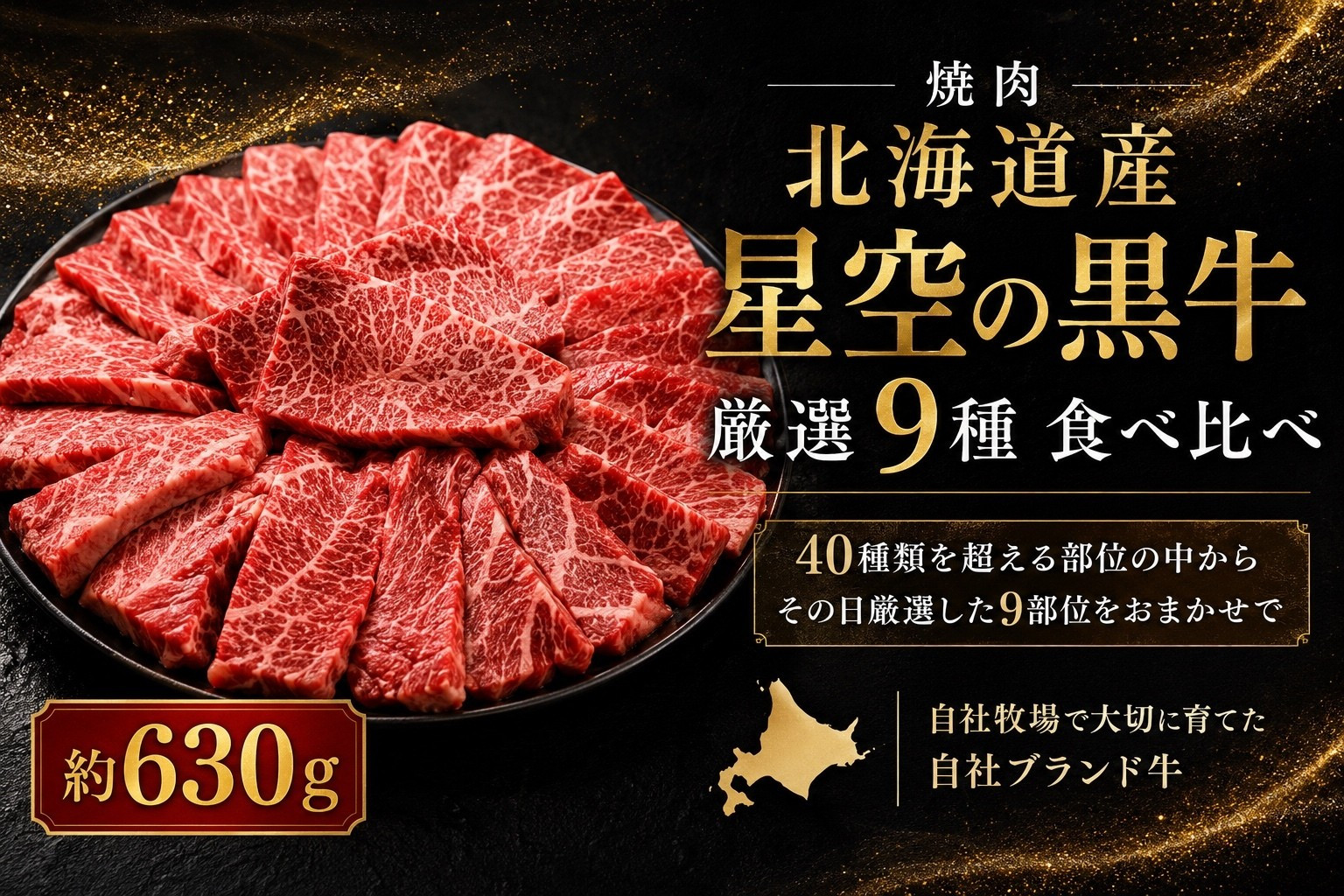 焼肉&nbsp;北海道産&nbsp;星空の黒牛&nbsp;厳選9種&nbsp;食べ比べ&nbsp;約630g&nbsp;牛肉&nbsp;【&nbsp;肉&nbsp;にく&nbsp;ニク&nbsp;牛肉&nbsp;牛肉赤身&nbsp;赤身&nbsp;牛肉セット&nbsp;バーベキュー&nbsp;冷凍牛肉&nbsp;贅沢牛肉&nbsp;国産牛肉&nbsp;北海道産牛肉&nbsp;道産牛肉&nbsp;簡単&nbsp;お手軽&nbsp;特製牛肉&nbsp;標茶町&nbsp;北海道&nbsp;】