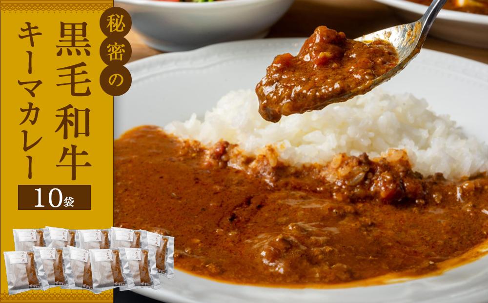 秘密の黒毛和牛キーマカレー10袋【冷凍 カレー レストラン キーマ 辛口 食品 加工食品 人気 おすすめ 広島県 福山市】