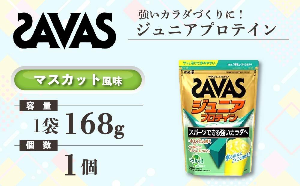 GJ85 明治 ザバス ジュニアプロテイン マスカット風味 168g（約12食分）【SAVAS ザバス プロテイン 人気プロテイン　明治プロテイン 健康 健康食品 美容 ボディメイク 体づくり 筋トレ 岡山県 倉敷市 人気 おすすめ】