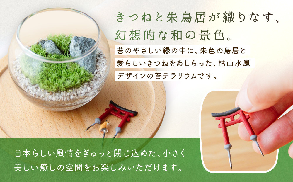 苔テラリウム・コケリウム》きつねと朱鳥居S_枯山水 ボウルM | JTBの