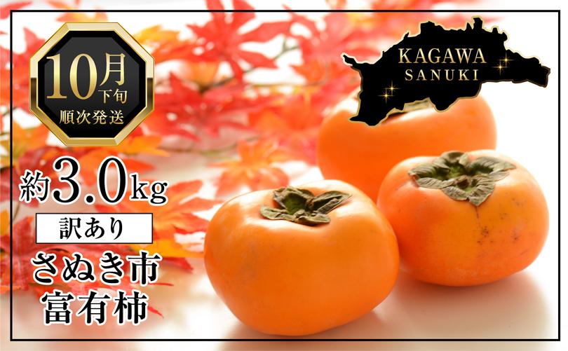 訳あり 富有柿 約3kg(約8個～15個)【柿 かき カキ さぬき市産 数量限定】