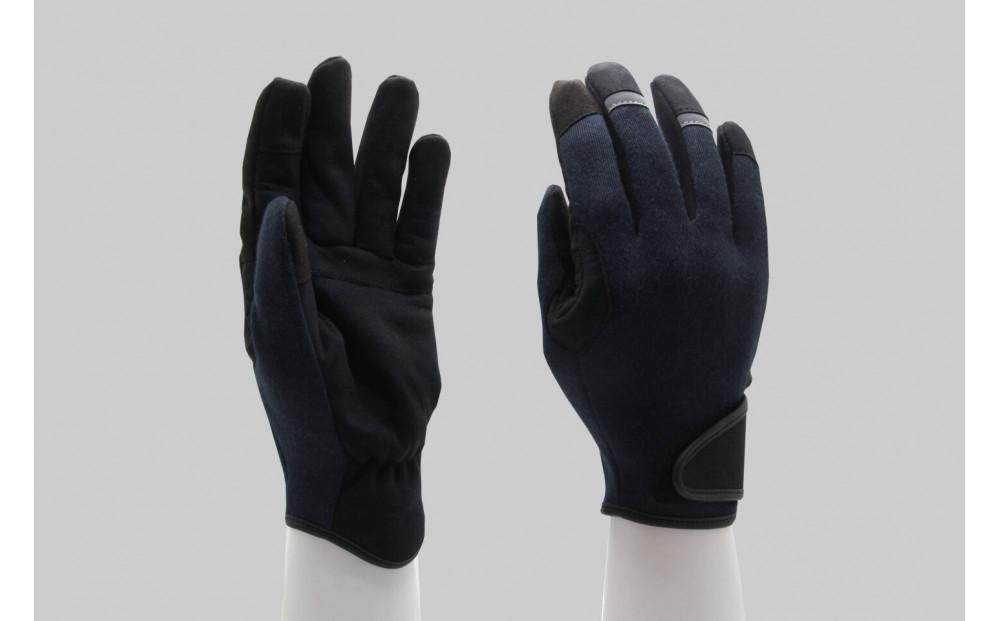 アウトドア×防災 Wearable Protector Glove (サイズL×ネイビー)