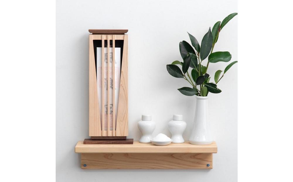 MIYA&nbsp;［高さ38cm］国産ひのき&nbsp;御札立て&nbsp;1体用&nbsp;壁掛け&nbsp;自立&nbsp;木製&nbsp;神棚&nbsp;お守り&nbsp;宮型&nbsp;省スペース&nbsp;ミニ神棚