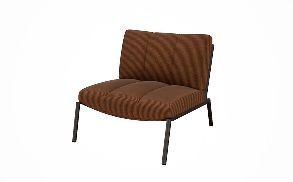 ラウンジチェア&nbsp;ISLE（フレームブラウン）LSE-TOR_04368　【オレンジ】