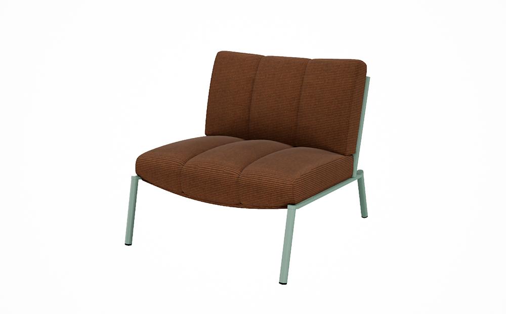 ラウンジチェア&nbsp;ISLE（フレームグリーン）LSE-TOR_04373　【オレンジ】