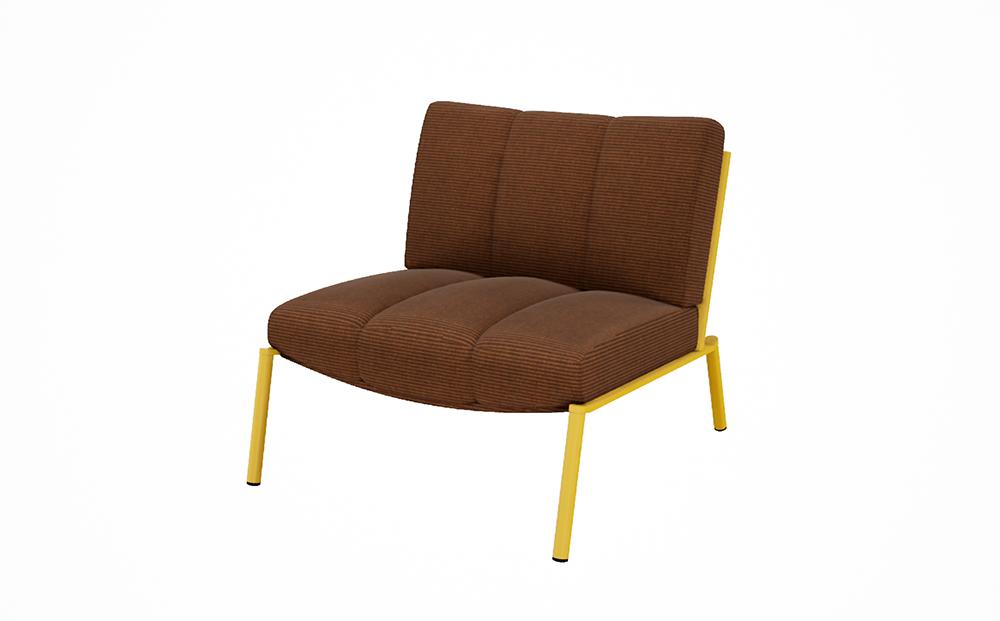 ラウンジチェア&nbsp;ISLE（フレームイエロー）LSE-TOR_04378　【オレンジ】