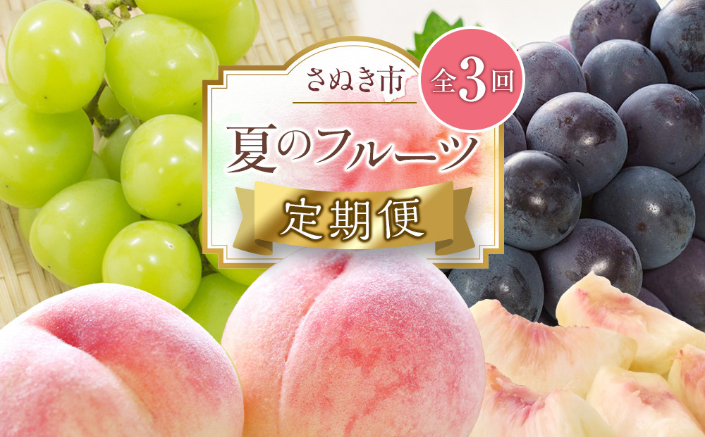 【定期便全3回】夏のフルーツ定期便&nbsp;(桃&nbsp;ニューピオーネ&nbsp;シャインマスカット)【もも&nbsp;ぶどう&nbsp;葡萄&nbsp;フルーツ&nbsp;旬&nbsp;人気&nbsp;果物&nbsp;くだもの&nbsp;香川県】