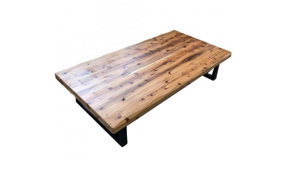 座卓&nbsp;ローテーブル&nbsp;150&nbsp;センターテーブル&nbsp;国産&nbsp;大きめ&nbsp;無垢材&nbsp;輝望&nbsp;ナチュラル(アイアン2脚)