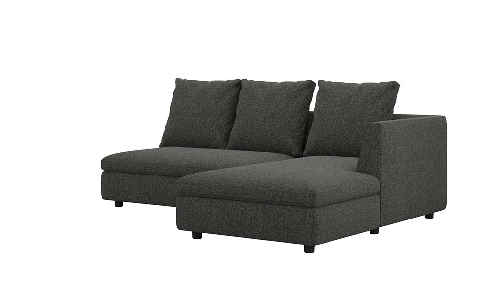 L字型ソファ向右シェーズロング&nbsp;SONA〈DUO〉幅214cm【arflexーアルフレックスー】_04433　【チャコールグレー】