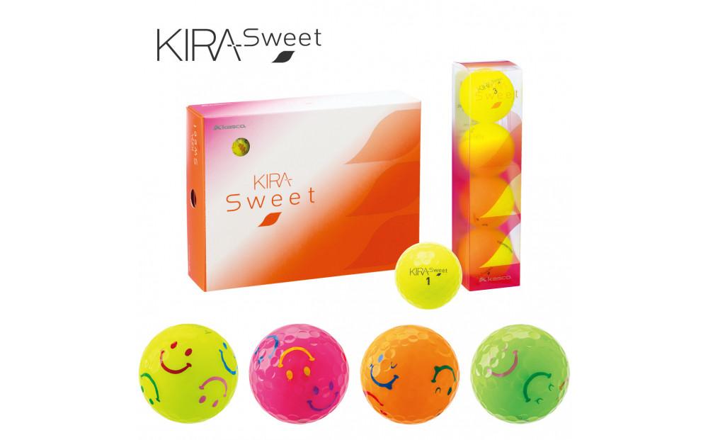 ゴルフボール KIRA SWEET フルキャラ【オレンジ】1ダース レディース 高反発 高輝度 超反発 ソフト kasco キャスコ株式会社