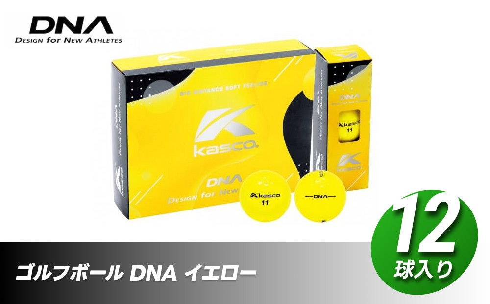 ゴルフボール DNA 12球入 1ダース【イエロー】 ゴルフ キャスコ kasco