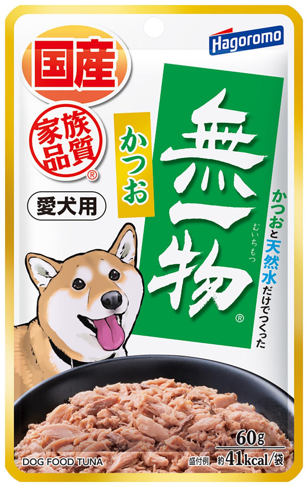 ペットフード愛犬用無一物(R)パウチかつお60g【はごろもフーズ】