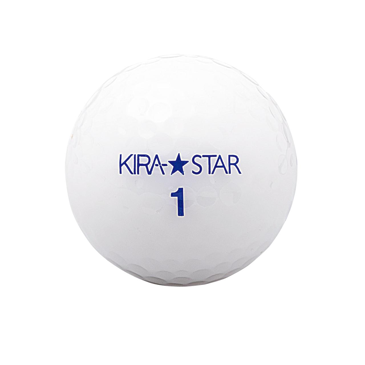 ゴルフ ボール カラーボール KIRA STAR 12球入 1ダース【カラー ：ホワイト】キャスコ KASCO 高弾道 ユニセックス 初心者 かわいい 2ピース 1コア 1カバー 見える ソフト ヘッドスピード さぬき市