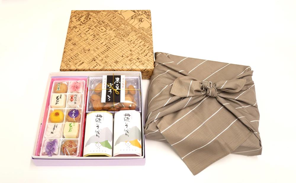 【伊勢源六たちばなや】きれいどころ&nbsp;詰合せ&nbsp;「京風呂敷・コトノワ&nbsp;ワームグレー」