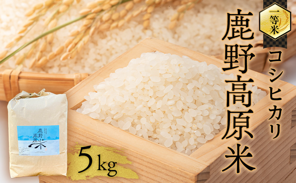 令和7年産 コシヒカリ 5 kg 鹿野高原米 精米