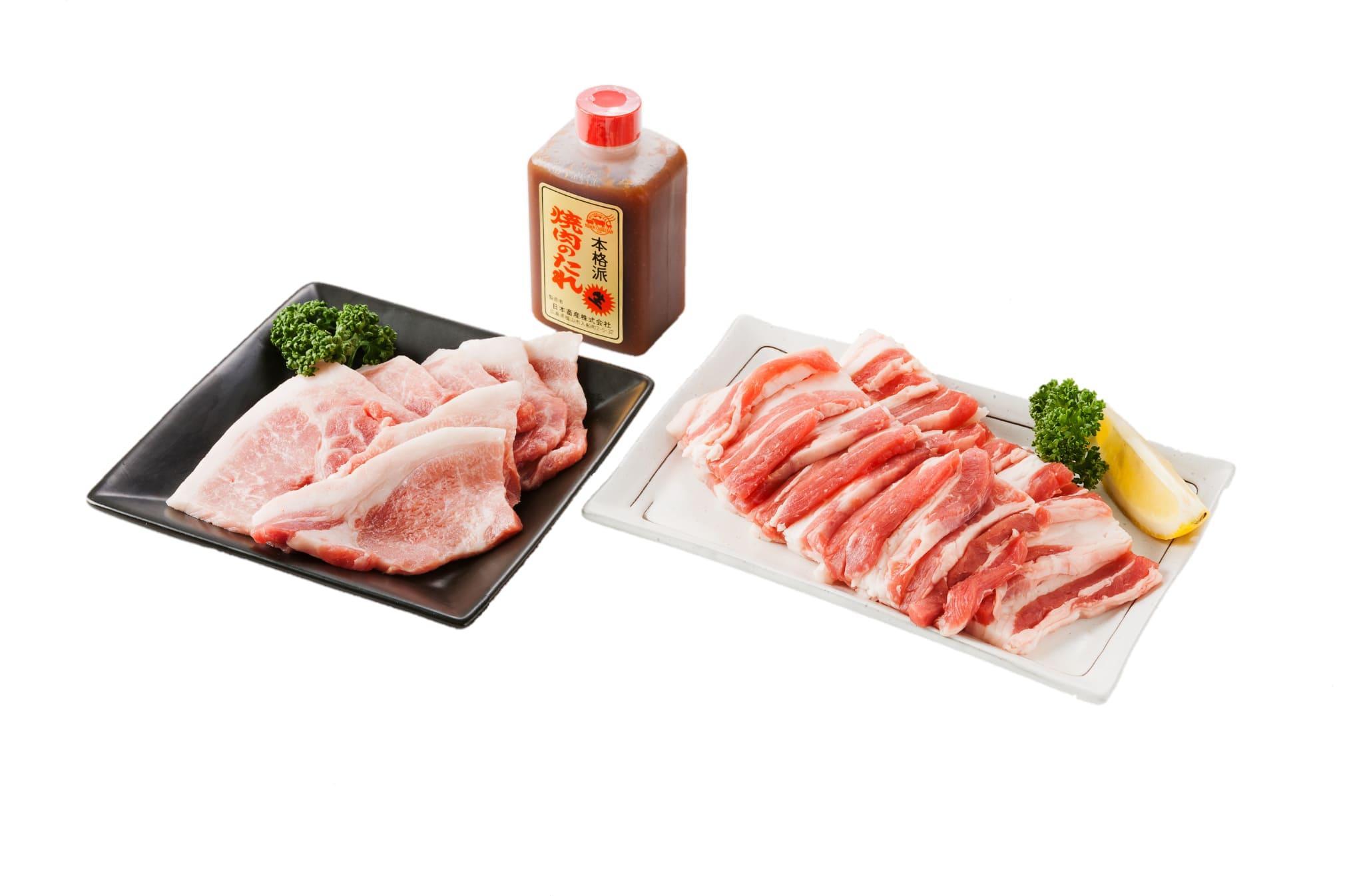 瀬戸内育ち “極上”の豚肉「瀬戸のもち豚せと姫」焼肉セット約700g (バラ400g・ロース300g・自家製焼肉のタレ)【肉 豚肉 焼肉 セット 豚バラ ロース タレ付き スライス　国産 お肉 精肉セット　広島県 福山市】