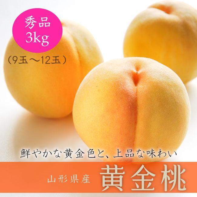 【令和7年産先行受付】中山町産黄金桃3kg 秀品　※玉数おまかせ（軟らかくなる桃）