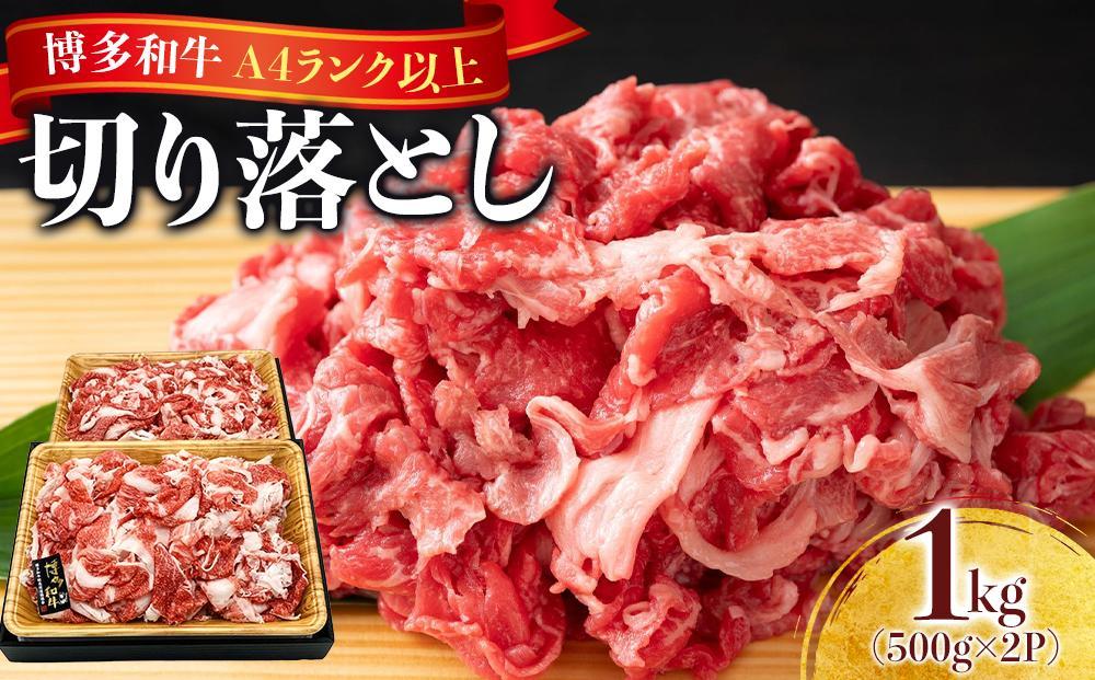 博多和牛A4ランク以上切り落とし&nbsp;1kg（500g×2P）
