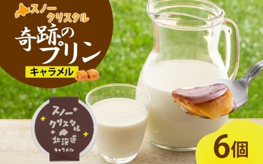 旭山 奇跡のプリン キャラメル 90 g 6 個【 北海道 スノークリスタル プリン 濃厚 低温殺菌 生乳 乳 スイーツ デザート おやつ お菓子 カップ プレゼント ギフト 送料無料 旭川市 】_04222