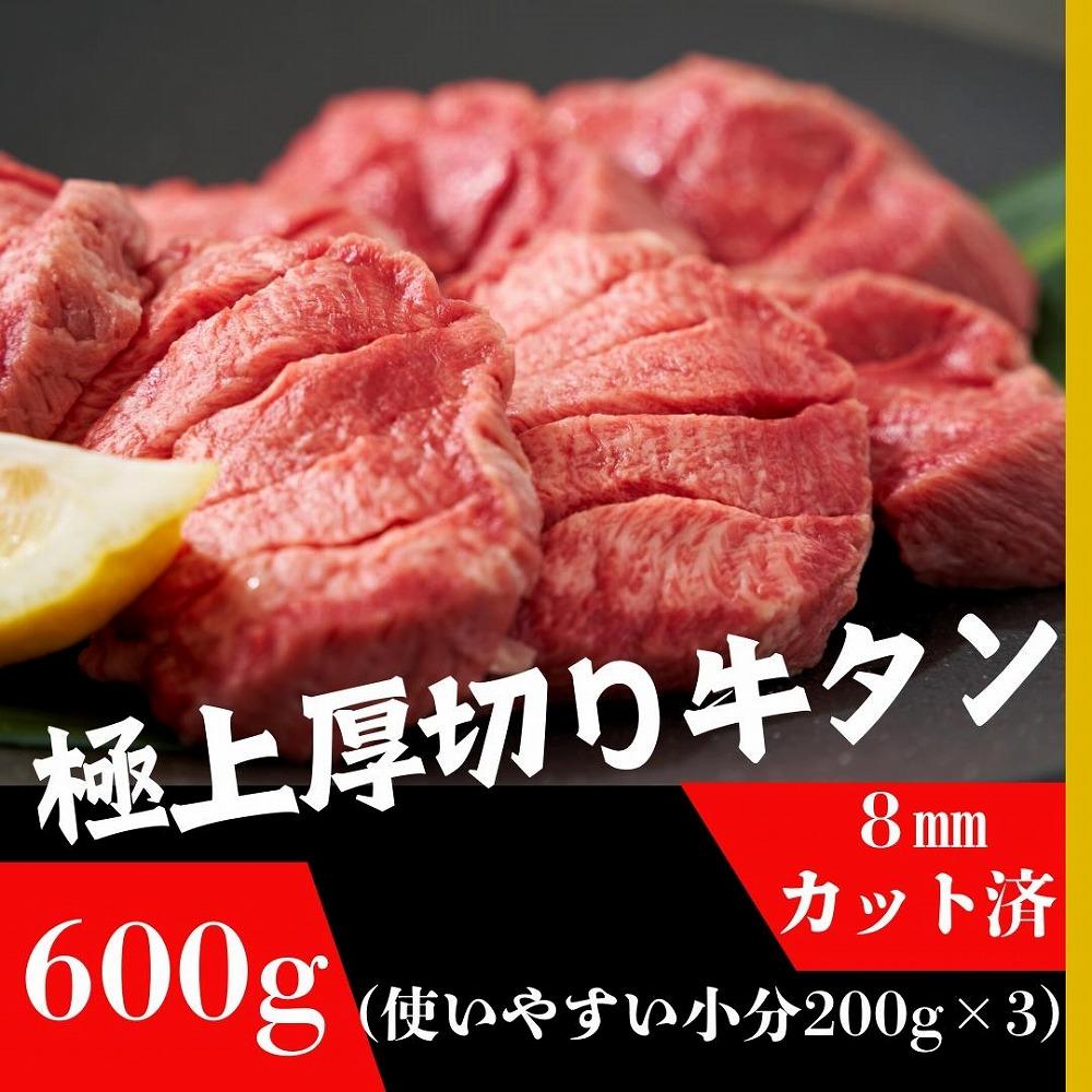 厚切り牛タン 8mmスライス塩仕込み 解凍＆焼くだけで柔らかくてジューシーなお店の味 200g×3袋（600g）