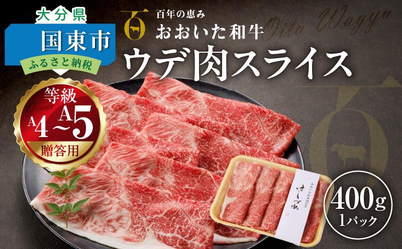 【贈答用】A4～A5等級おおいた和牛ウデ肉スライス400g（1パック）_2419R