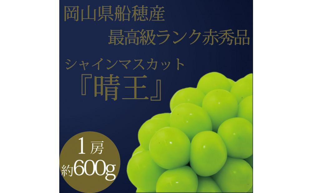 [HS]ぶどう 2025年 先行予約 9月・10月発送 最高級品シャイン マスカット 晴王 1房 約600g【ブドウ 葡萄  岡山県産 船穂産 フルーツ 果物 ギフト】