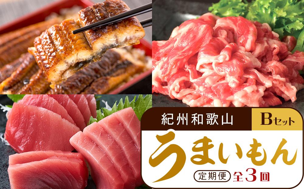 【定期便 全3回】紀州和歌山うまいもんセットB（生まぐろ・うなぎ蒲焼・熊野牛）【UT126】