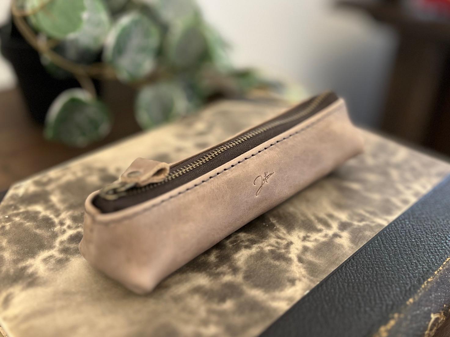 革職人が作る 本革ペンケースS 【グレー】 | JTBのふるさと納税サイト