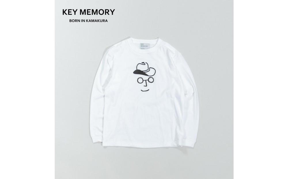 《2》【KEYMEMORY 鎌倉】カウボーイハットイラストロングTシャツ WHITE