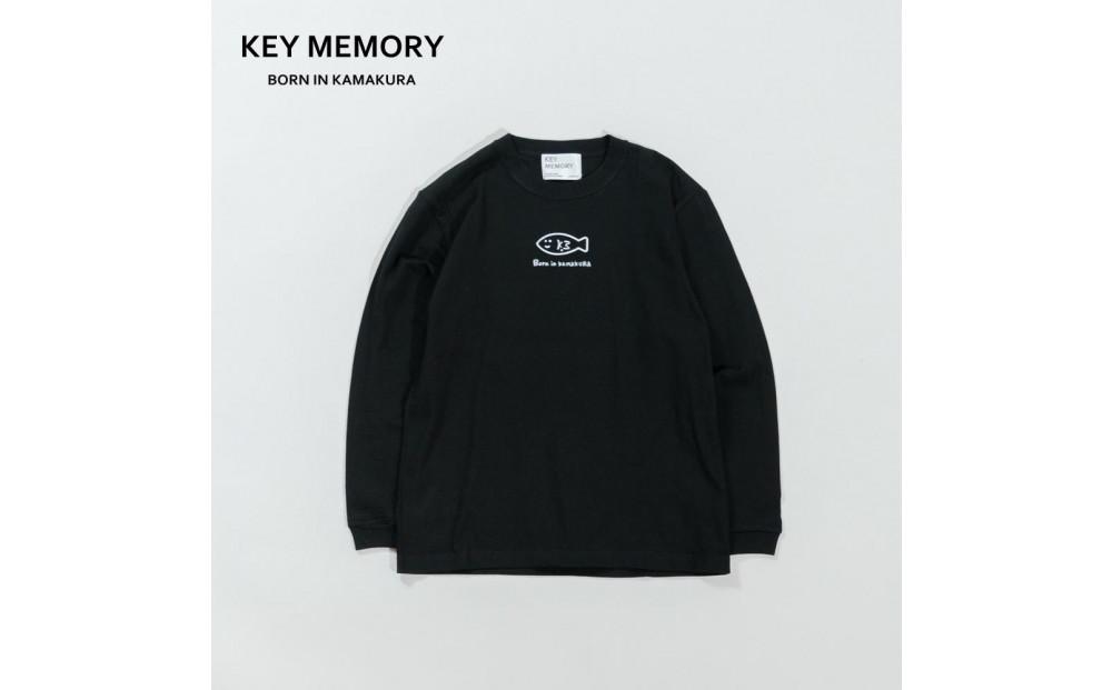 《2》【KEYMEMORY 鎌倉】フィッシュイラストロングTシャツ　BLACK