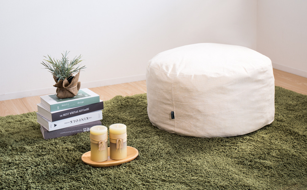 【ベージュ】布団収納カバー&nbsp;丸型&nbsp;幅59&nbsp;×&nbsp;高さ34cm&nbsp;布団収納&nbsp;布団収納袋&nbsp;布団収納クッション&nbsp;背もたれ&nbsp;クッション&nbsp;クッションカバー&nbsp;ソファ生地&nbsp;丸形&nbsp;おしゃれ&nbsp;布団&nbsp;収納&nbsp;掛け布団収納ケース&nbsp;SNG104416602