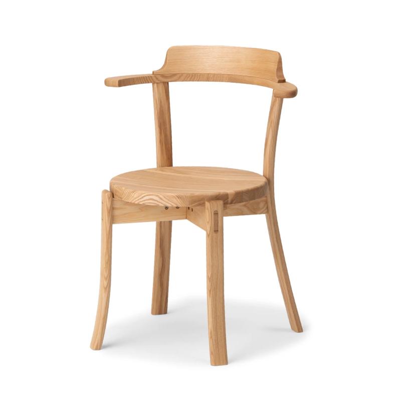 旭川家具&nbsp;カンディハウス&nbsp;&nbsp;カンディハウス&nbsp;ルントオムチェアー(無垢)&nbsp;北海道タモNF_03918