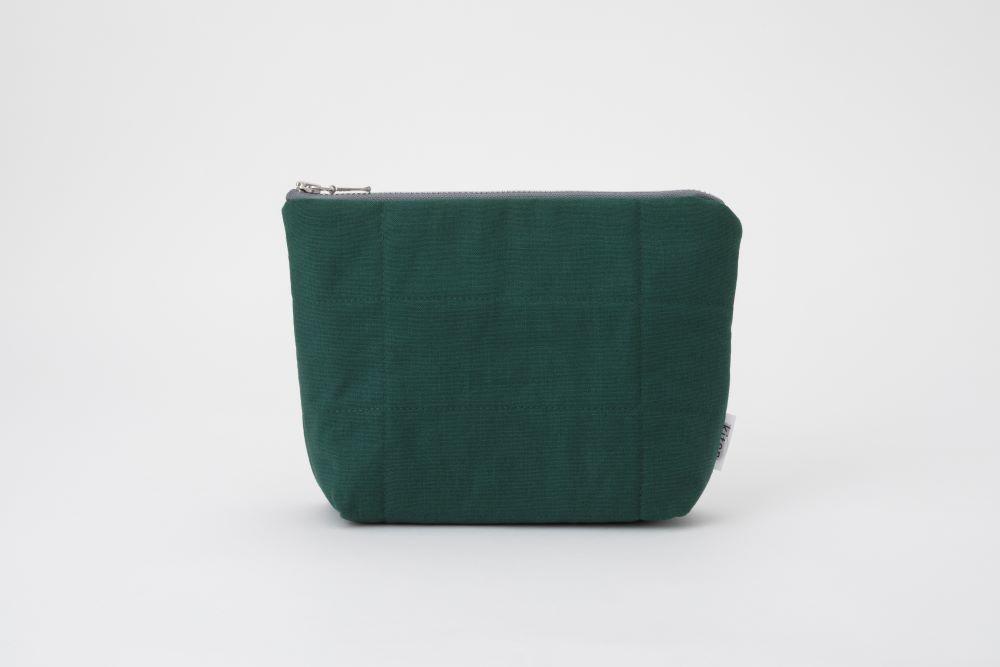 【kiten.kyoto】HANTEN.  Pouch 深緑（FUKAMIDORI）